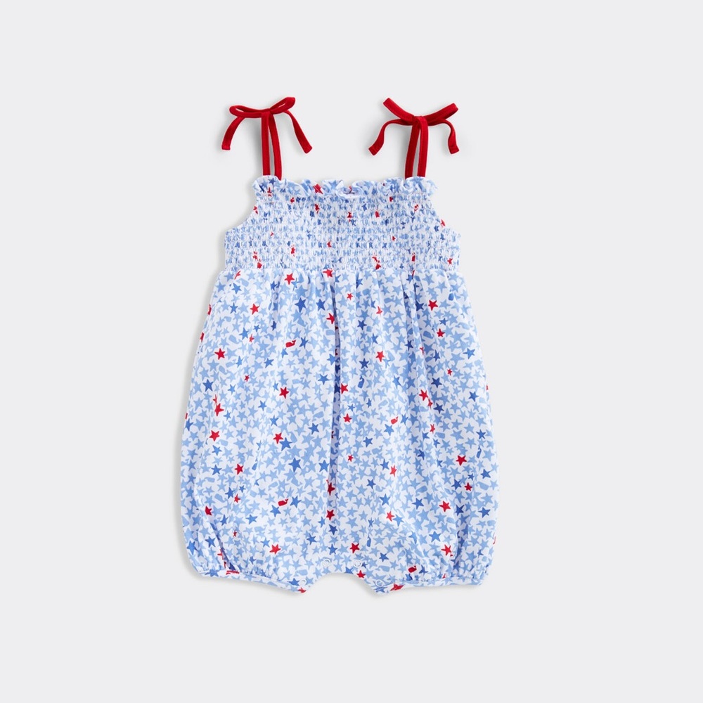 Vineyard Vines Smocked Bubble Romper - 6-12 months
